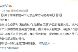“随心飞”太火爆App崩了，海南航空致歉：正加紧优化系统图片