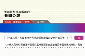 香港国安法执行细则生效，可限制受调查者离境图片