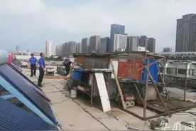 合肥一小区居民在楼顶私建“鸽子笼”城管部门依法将其拆除图片