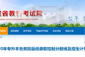 2020年福建专升本各类别最低录取控制分数线及招生计划公布图片