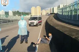离谱！韩籍男子在香港两度逃避隔离检疫，跳车后被警员制服图片