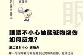 「眼科日历·7月15日」 眼睛不小心被酸碱物烧伤如何应急？图片