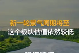 新一轮景气周期将至！这个板块估值依然较低视频封面