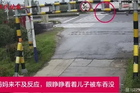 惊魂4秒：妈妈眼睁睁看着孩子被半挂车吞没图片
