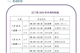 江门市中考将于7月20日开考，教育部门发布中考温馨提示图片