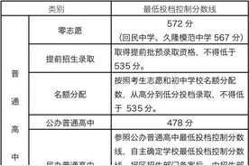 注意！沪2020中招最低投档分数线公布图片