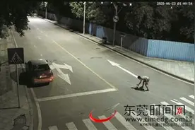 驾校教练考试路段做记号，拘了图片