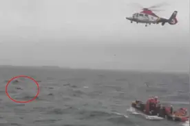 韩媒：韩国海警在釜山附近海域救3名落水中国人图片