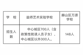 关注！益师艺术实验学校、赫山区万源学校小升初电脑摇号派位工作方案出炉图片