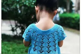海恋：夏季女童钩针短袖套头衫（有编织图解）图片