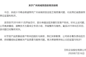万科广州项目遭央视315曝光后再被广东消委约谈，事发项目业主表达整改期望图片