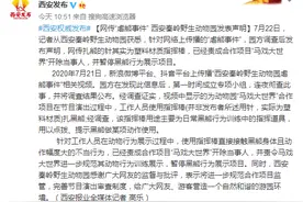 西安秦岭动物园发布虐熊事件声明：“扎熊针”为塑料材质指挥棒 已开除当事人图片