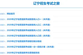 2020年辽宁省高考成绩查询入口图片