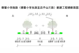 即墨德馨小学南路新建工程规划公示：长度482米 红线宽度24米图片