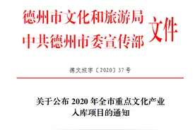 德州启动重点文化产业项目库建设，首批35个项目入选图片