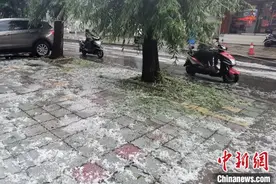 西藏拉萨市区遇冰雹天气 最大直径2.5厘米图片