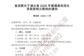 权威发布！湖北2020高考分数线来了图片