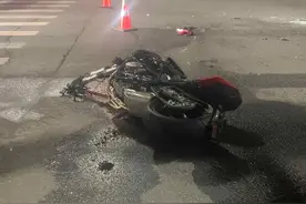 今天凌晨，杭州一摩托车被撞，空中翻滚数圈！车手身亡...交警严正提醒图片