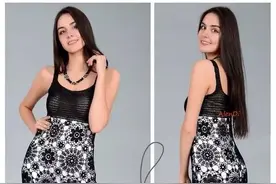 有图解 钩针黑色连衣裙图片