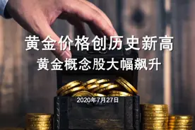 黄金价格创历史新高 黄金概念股大幅飙涨视频封面