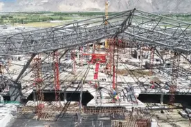 拉萨贡嘎机场新建T3航站楼今日封顶，主体结构完成图片