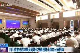 四川新闻丨四川省推进成德眉资同城化发展领导小组办公室揭牌图片