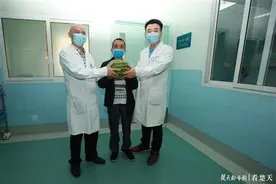 心肺移植后健康生活3年，麻城农民给医生送来大西瓜图片