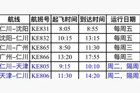 大韩航空将于7月28日复航仁川至天津航线图片