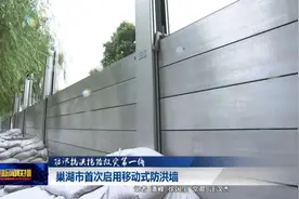 抢险投入新技术！巢湖市首次启用移动式防洪墙图片