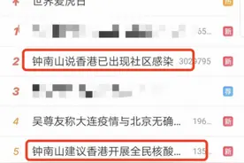 香港疫情反弹，钟南山这条建议上热搜图片