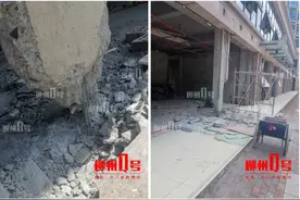 拆立柱钢筋裸露！柳州一小区门面“野蛮”装修，楼房还安全吗？图片