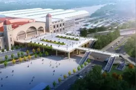 汉口火车站北广场开建图片