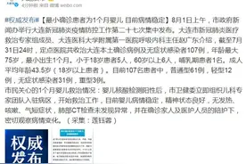 大连：最小确诊患者为1个月婴儿 目前病情稳定图片