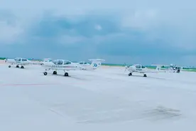 青岛慈航机场首条转场训练航线正式启用图片