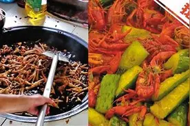 鸡爪小龙虾哈密瓜送上大堤后勤为抗洪官兵过八一图片