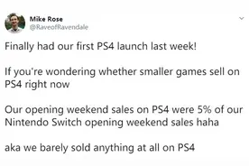 独立游戏发行商抱怨发行PS4版本难以收回移植成本图片