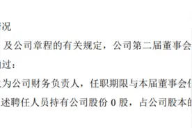 中兵通信任命李克政为财务负责人 不持有公司股份图片