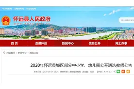 怀远县城区部分中小学幼儿园公开遴选教师40名图片