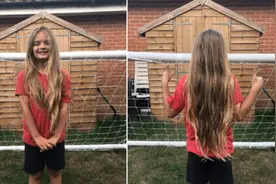 9岁男孩长发及腰 为了给癌症儿童做假发将剪掉所有头发图片