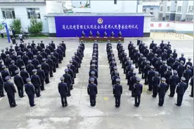 通化边境管理支队150余名转改招录民警正式授衔图片