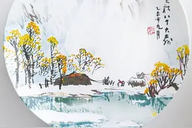 瓷盘上的香格里拉图片