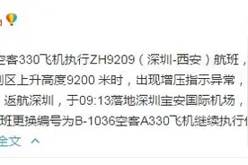 深航：ZH9209航班已于14:19安全飞抵西安图片