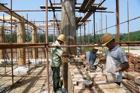 中华宰相村景区裴氏宗祠建设忙图片