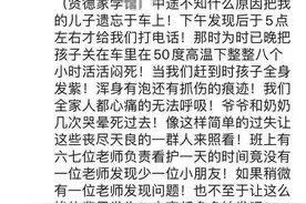 悲剧！河南一两岁半男童被遗忘轿车8小时后离世图片