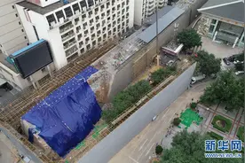 西安抢险加固明秦王府城墙坍塌砌体图片