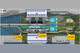 8月21日，机场联络线浦东机场站开始施工，交警公布配套交通组织图片