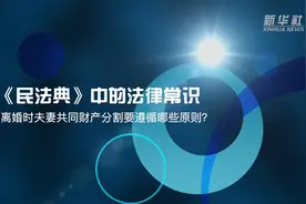 《民法典》中的法律常识：离婚时夫妻共同财产分割要遵循哪些原则？视频封面