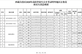 西藏高校毕业生公开考录阿里地区公务员面试成绩和总成绩公布！图片