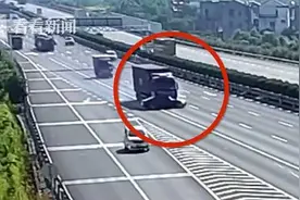 货车高速推行轿车！面对询问 他编造了一段“事实”图片