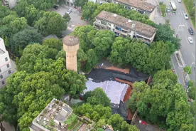 废弃水塔爆破，铁四院长沙基地小区1栋、3栋居民开始撤离图片